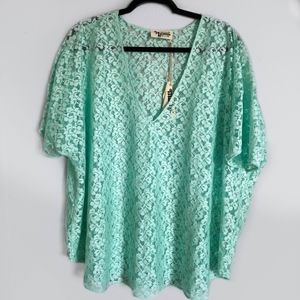 Show Me Your Mumu Mint Green Lace Swim Coverup